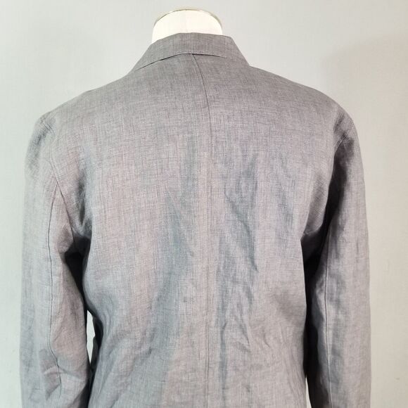 The Territory Ahead Sport Coat Jacket Mens small gray Linen Unstructured preppy - Picture 10 of 15